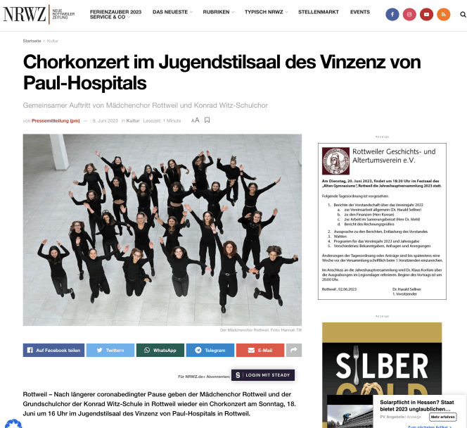 Artikel Neue Rottweiler Zeitung